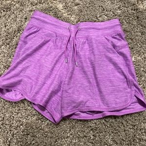 Purple athletic shorts